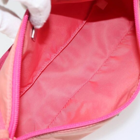 PRADA Accessory Pouch Nylon Pink Silver Auth 147401 - Picture 10 of 16